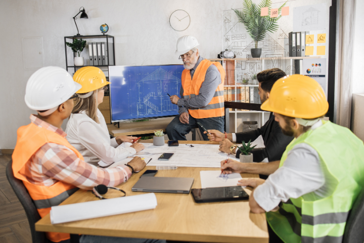 A meeting of a group of workers