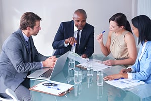they have meeting to brainstorm for strategic financial planning