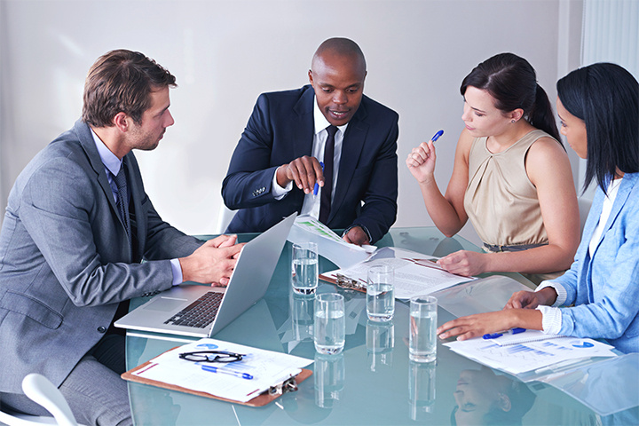 they have meeting to brainstorm for strategic financial planning